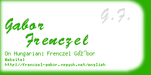 gabor frenczel business card